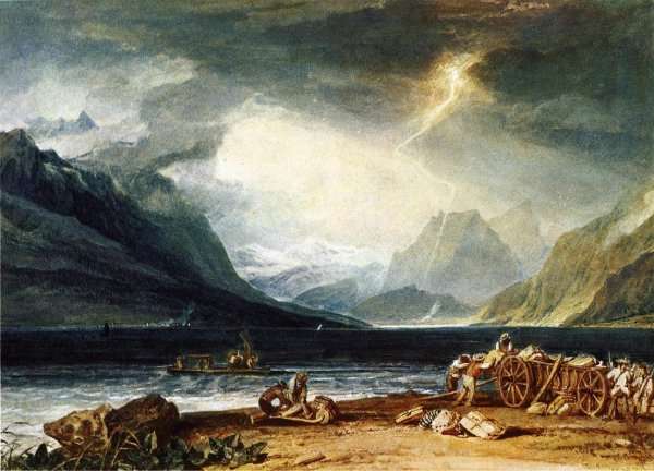 The Lake Of Thun Switzerland by William Robert Symonds