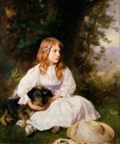 Heather, portrait of a girl by William Robert Symonds