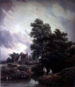 Landscape with Watermill and Figures