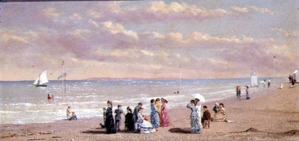 Elegant Figures on a Beach