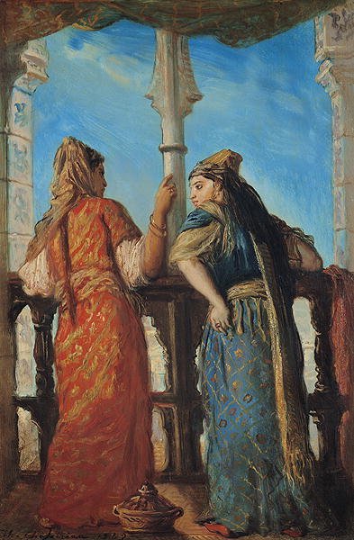 Jewish Women at the Balcony, Algiers, 1849