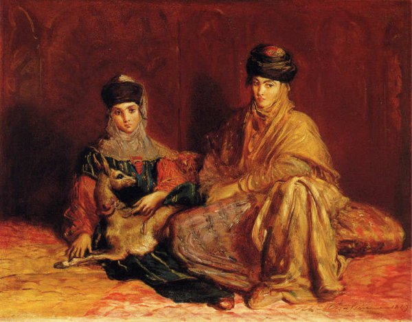 Woman and Little Girl of Constantine with a Gazelle, 1849