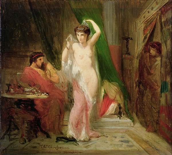 Candaule, King of Lydia, Showing the Beauty of his Queen to his Confidant Gyges, 1850