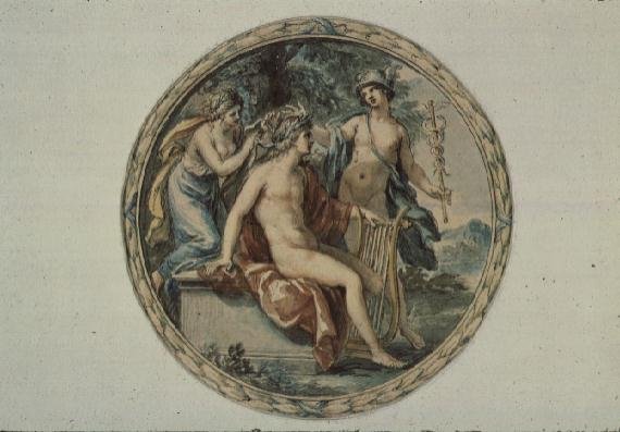 Apollo with his Lyre, Mercury and a Muse