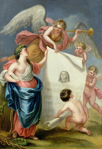 Allegorical study for a memorial print of Handel