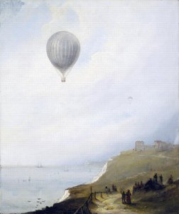 Balloon Over Cliffs, Dover, 1840