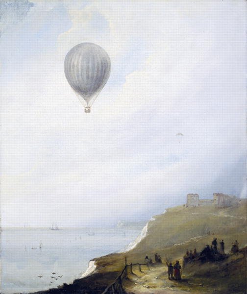 Balloon Over Cliffs, Dover, 1840