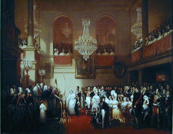 Wedding of Leopold I to Princess Louise of Orleans at Compiegne, 9th April 1832