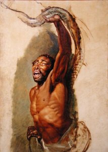 Man Struggling with a Boa Constrictor, Study for Liboya Serpent Seizing its Prey, c.1803