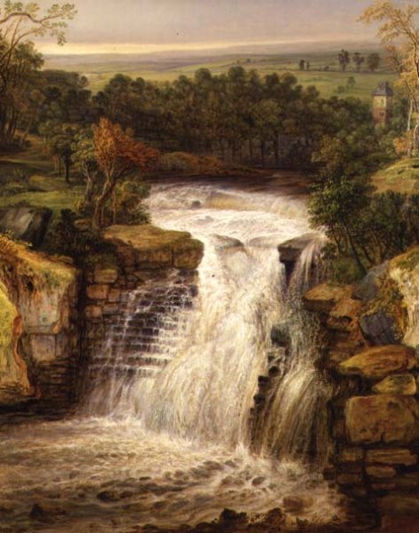 The Falls of the Clyde after a Flood