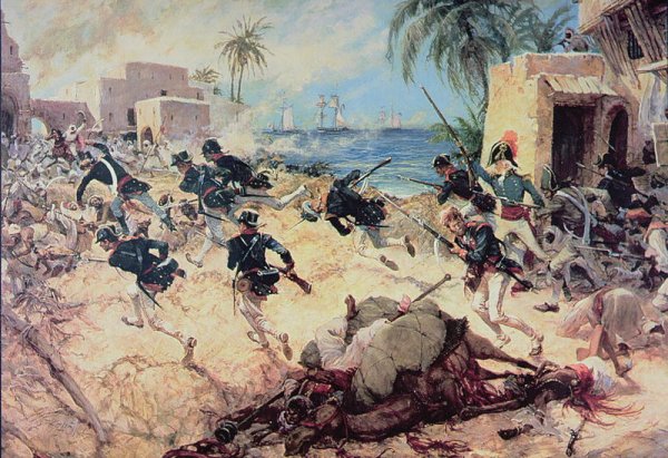 U.S. Marines Capture the Barbary pirate fortress at Derna, Tripoli, 27th April 1805