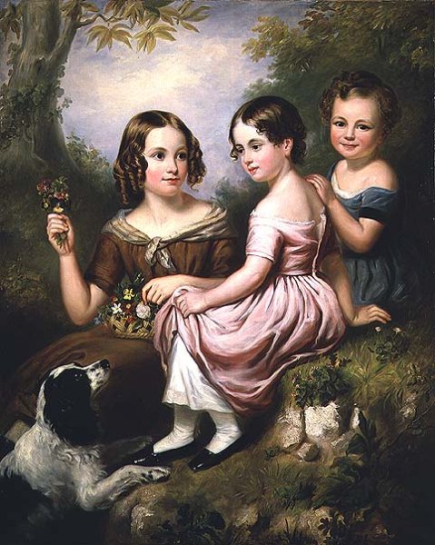 Portrait of three children, 1846