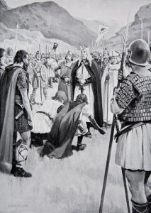 The Council of Dacor, 926, when Athelstan drove out Guthfrith the young King of Danish Northumbria, illustration from the book The History of the Nation