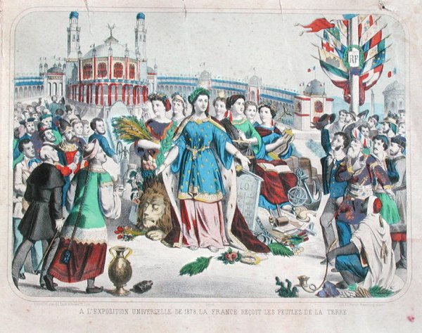 France receiving the people of the world at the Universal Exposition of 1878