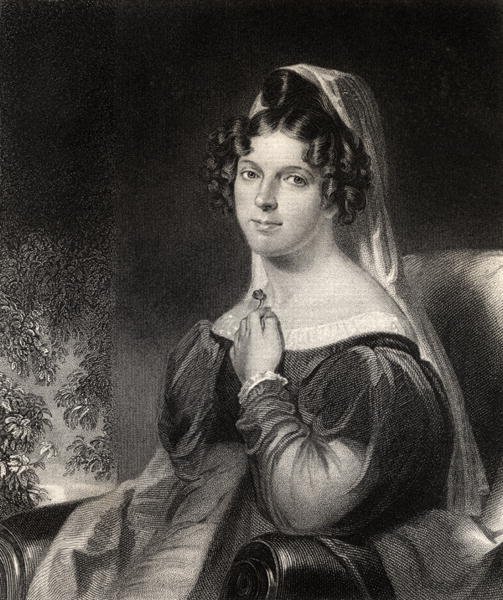 Felicia Dorothea Hemans, engraved by W.Holl, from 'The National Portrait Gallery, Volume 1, published c.1820