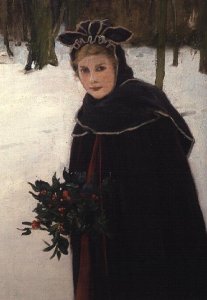 Winter - Portrait of a girl in a winter landscape