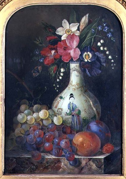 Still Life of Daffodils and Irises in a Chinese Vase