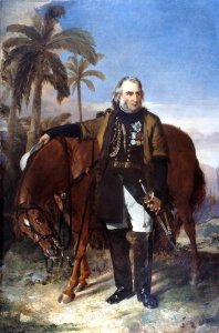 Lieutenant General Sir Charles Napier and his arab charger Red Rover, 1853