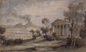 PD.255-1985 The Villa Saliceti, Naples below and Mt. Vesuvius in the distance, 181