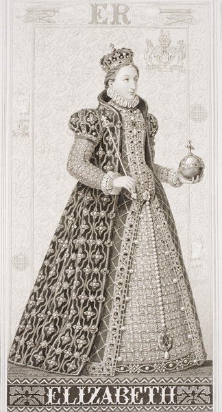 Queen Elizabeth I (1533-1603) from Illustrations of English and Scottish History Volume I