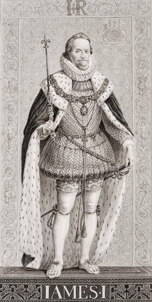 James I (1566-1625) from Illustrations of English and Scottish History Volume I