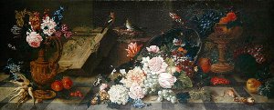 Still Life with Flowers and Fruit, c.1785-87