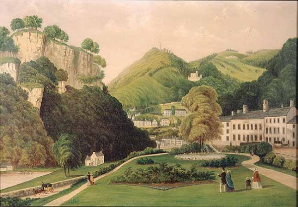 Matlock Bath from the grounds of the Bath Hotel, 1895