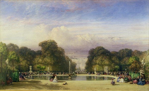 The Tuileries Gardens, with the Arc de Triomphe in the Distance, 1858