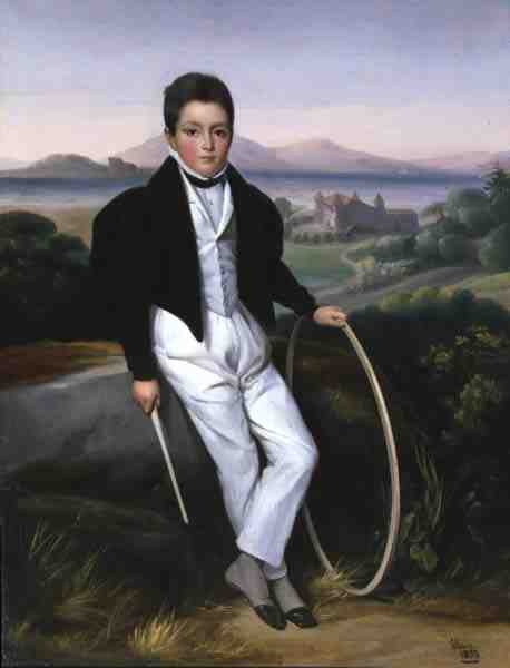 Portrait of a Boy with a Hoop, said to be Ferdinando Maria of Savoy (1822-55) 1833