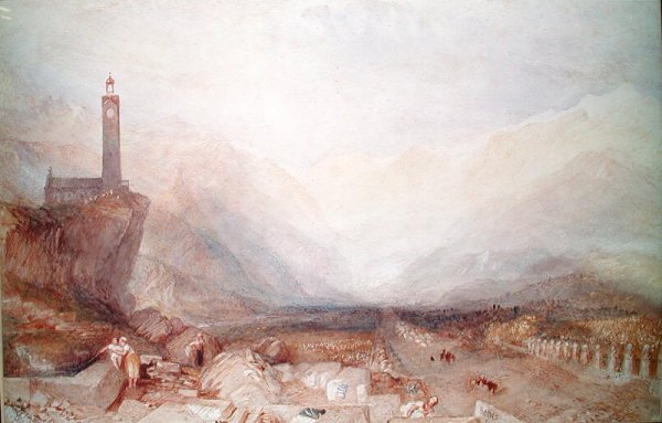 Mountain landscape with church