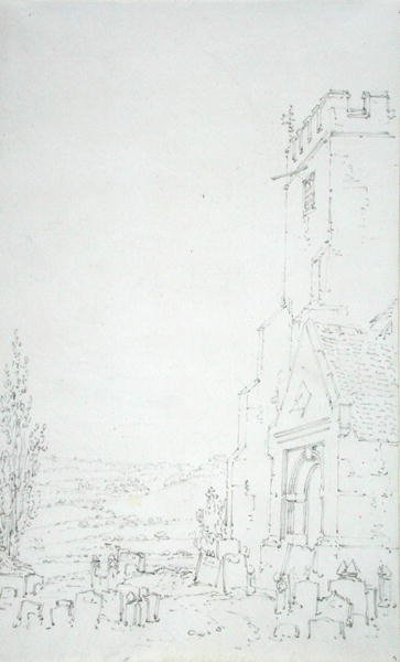 South Porch and Tower of an Unidentified Church, c.1790-95