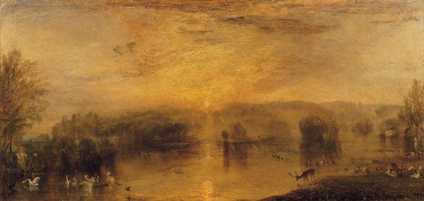 The Lake, Petworth Sunset, a Stag Drinking, c.1829