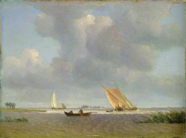 A fresh breeze on the Elbe, c.1830