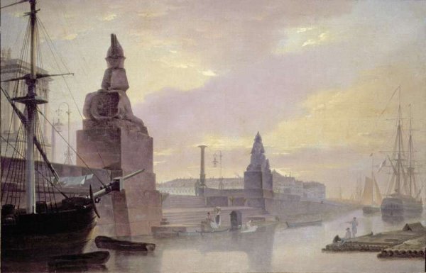 The Neva Embankment by the Academy of Art, 1835