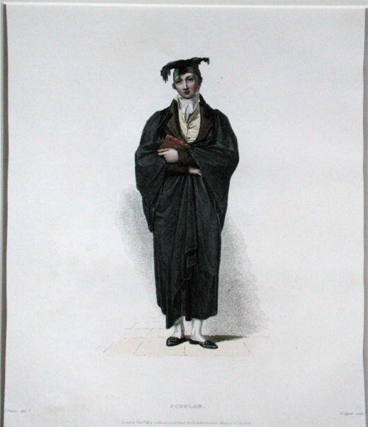 Scholar, engraved by J. Agar, published in R. Ackermanns History of Oxford, 1814