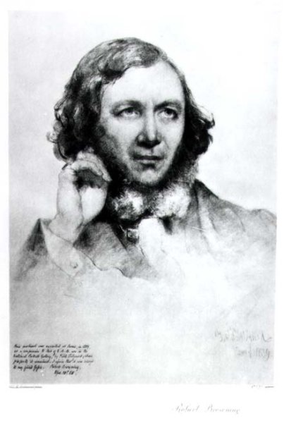 Portrait of Robert Browning 1812-89 1859