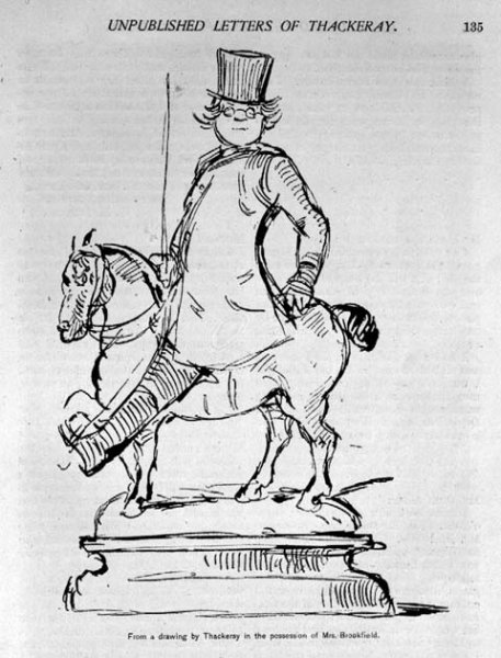 Caricature Self Portrait of the Author, illustration from Scribners Magazine, pub.1887