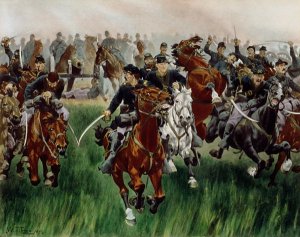 5th US Cavalry charge at Gaines Mill, 27th June 1862 during the Peninsular Campaign