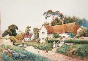 A Country Cottage and Church