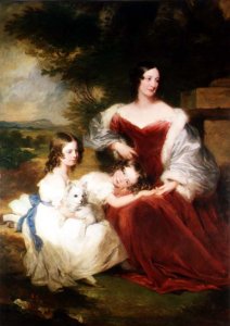 Portrait of Mrs Sarah Frances Cooper and her daughters L Selina and R Cicely Florence