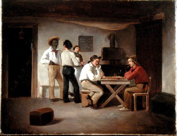 Sailors Playing a Board Game in a Tavern