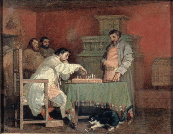 Scene from the Life of the Russian Tsar Playing Chess, 1865