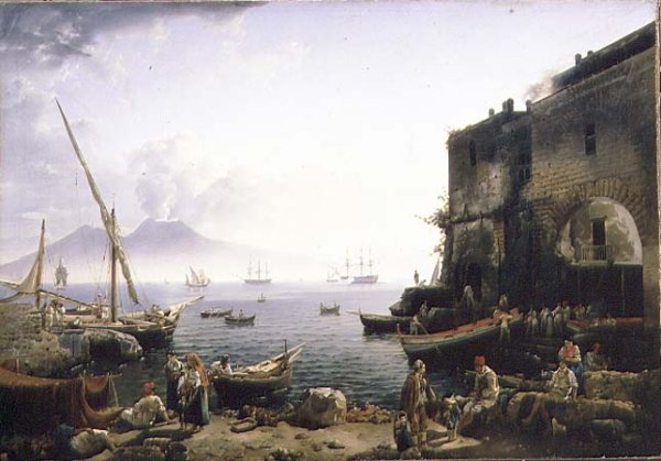 View of Naples, the Santa Lucia Embankment, 1829