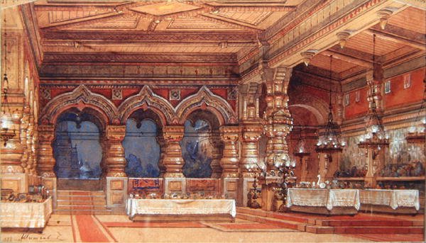 Stage Design for The Water Nymph by Dargomyzhsky, 1888