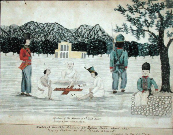 Sketch of Gurkha life at Dehra Dun, c.1821