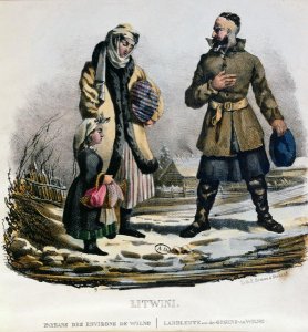 Lithuanian peasants from the Vilnius region, c.1830-40