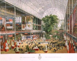 The Transept of the Crystal Palace from the Grand Entrance, 1851