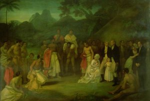 The Cession of Matavi by the High Priest of Tahiti