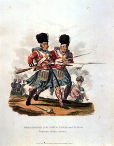 9th, or E Norfolk Regiment of Infantry, from Costumes of the Army of the British Empire, according to the last regulations 1812, engraved by J.C. Stadler, published by Colnaghi and Co. 1812-15