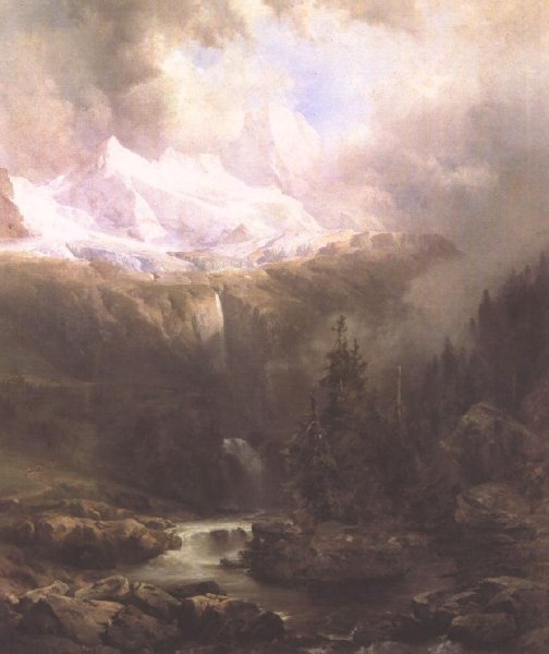 Landscape in the Tatra Mountains with Waterfall c. 1860